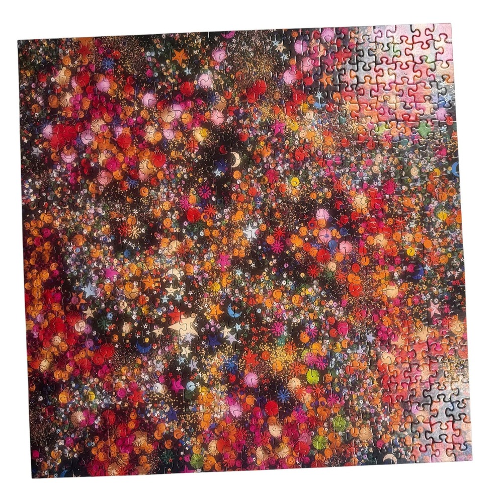 Springbok Sequinโ Dreams 500 Pcs Jigsaw Puzzle Multicolored Stars Moons Complete